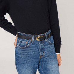 Coccinelle Kelsy reversible leather belt S - E3RBP110601944