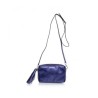 Mini Chic Leather Clutch Metallic Blue