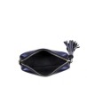 Mini Chic Leather Clutch Metallic Blue