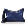 Tassel Clutch Metallic Blue