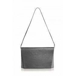 Capote Graphite Leather Bag graphite/pearl grey/fuchsia