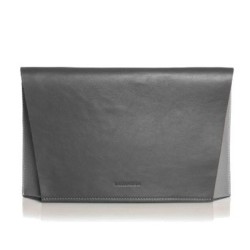 Capote Graphite Leather Bag graphite/pearl grey/fuchsia