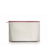 Capote Paula Leather bag black/white/red